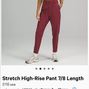 Lululemon Stretch High-Rise Pant 7/8 Length